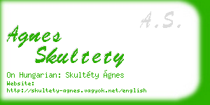 agnes skultety business card